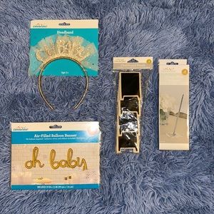 Oh Baby decorations balloons and headband